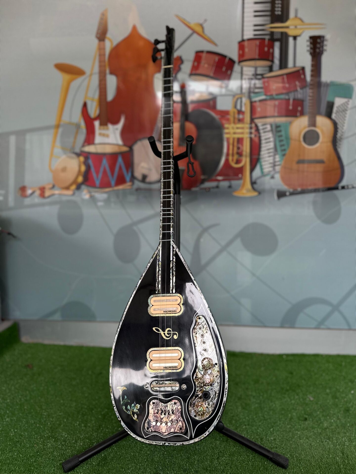Profesyonel Elektro Bağlama Nacerman Manyetik (soft case dahil )