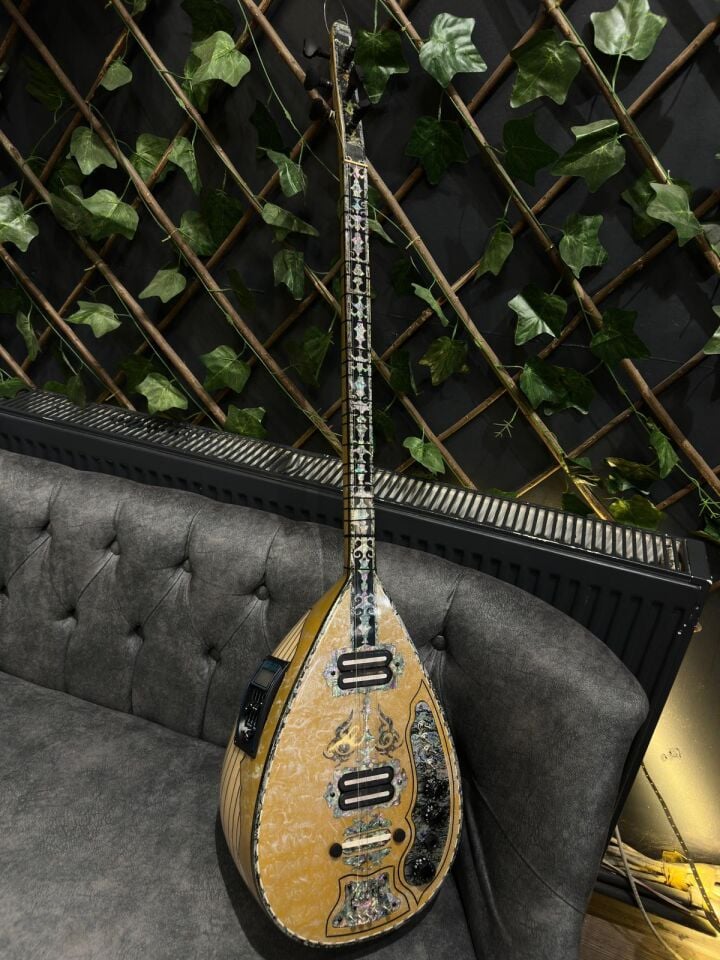 Ekolayzırlı İşlemeli , Desenli Profesyonel Elektro Bağlama (Soft Case Dahil)