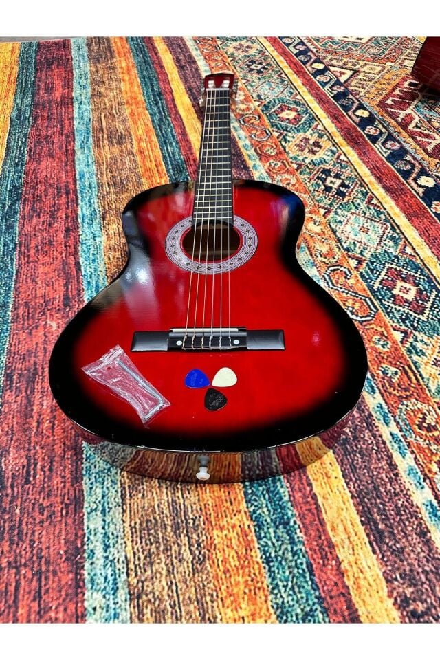 Sap Ayarlı 4/4 Tam Boy Klasik Gitar Red (Kılıf-Pena Dahil)