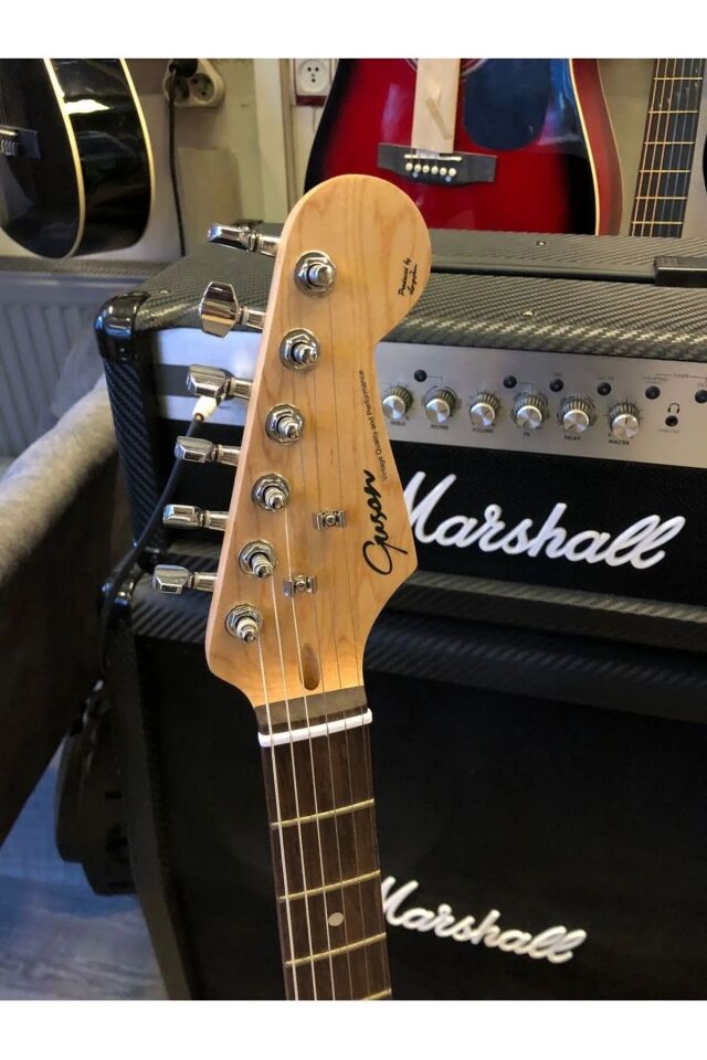 Strat Kasa Siyah Elektro Gitar Sss ( Kılıf, Pena, Askı, Kablo Hediye )