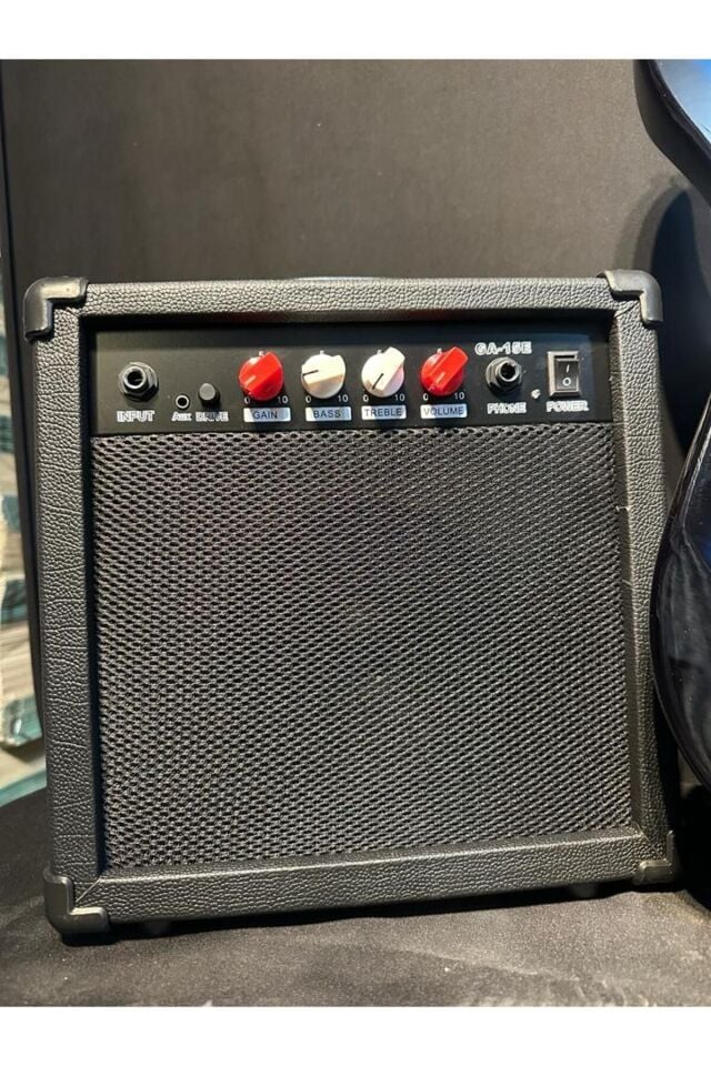 Elektro Gitar set Orange (Gitar-Amfi-Stand-Kablo-Askı-Kapo-Akort Cihazı-Yedek Tel)