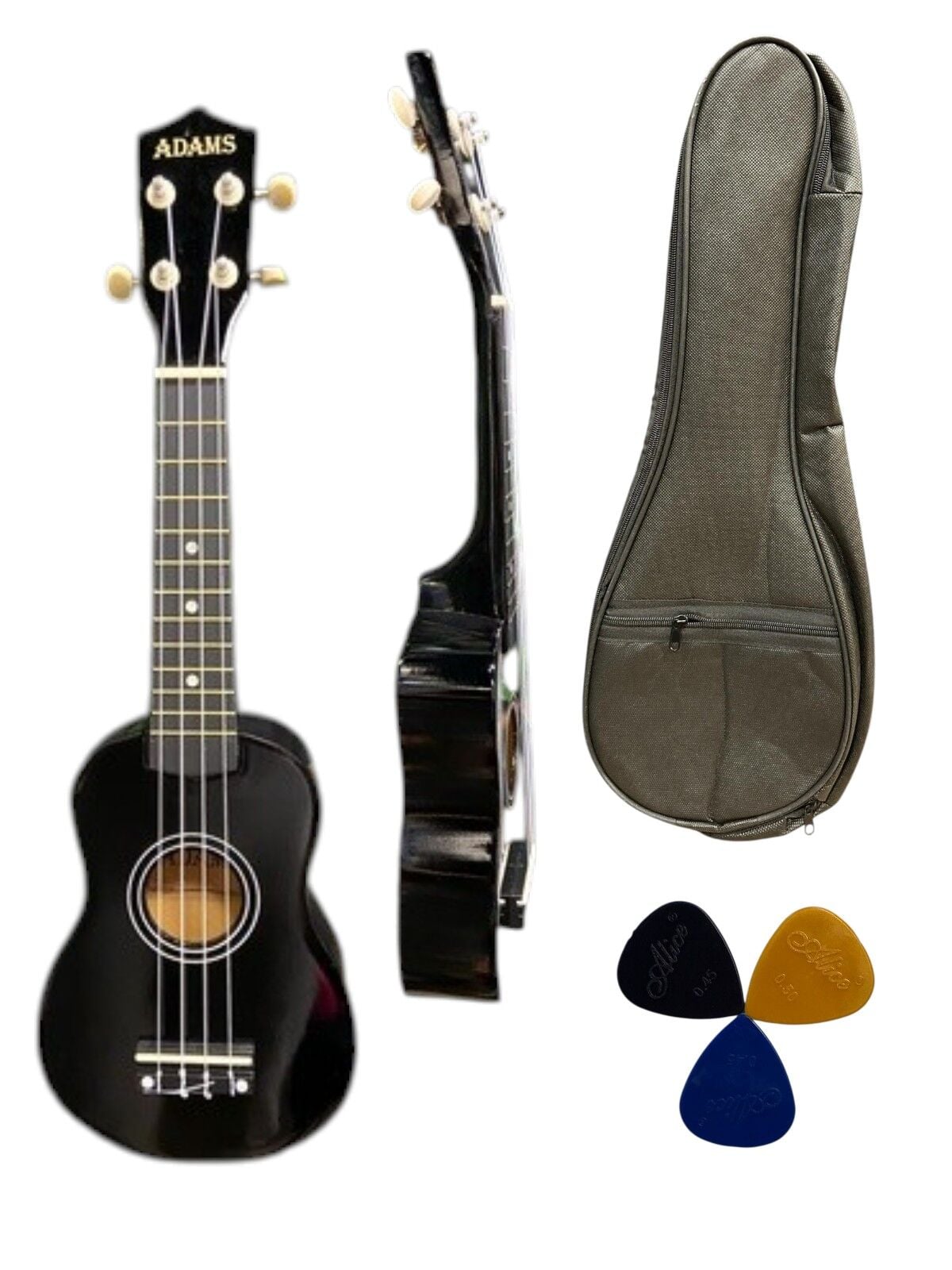 54 Cm Soprano Siyah Ukulele (Kılıf ve Pena Dahil)