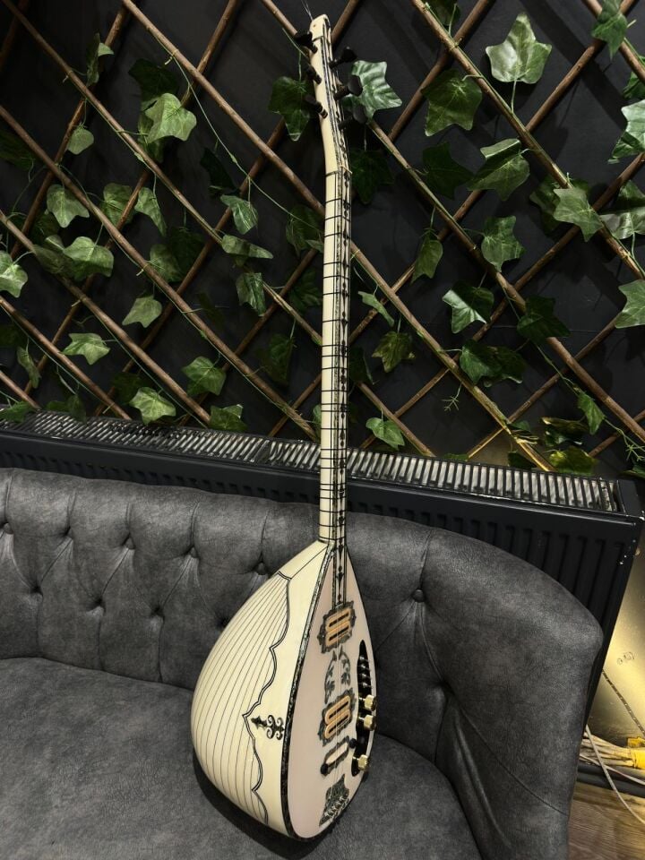 Nacerman Manyetik Profesyonel Beyaz Elektro Bağlama(Soft Case Dahil)