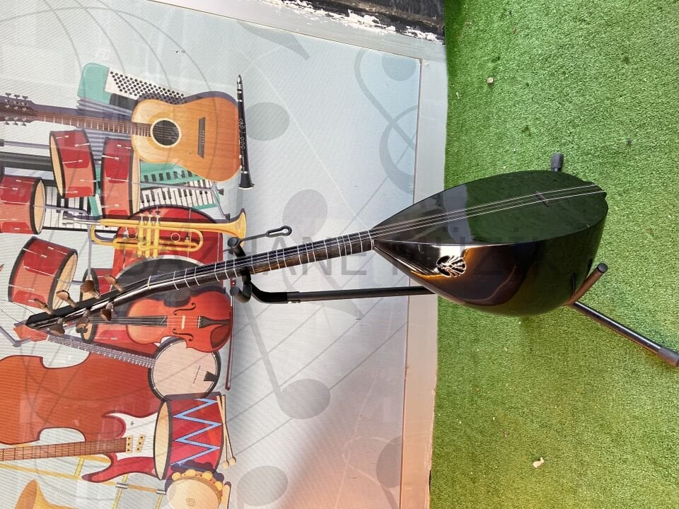 Siyah Orta Düzey Jack Girişli Kısa Sap Kompozit Bağlama (Kılıf-Yedek Tel -Tezene)