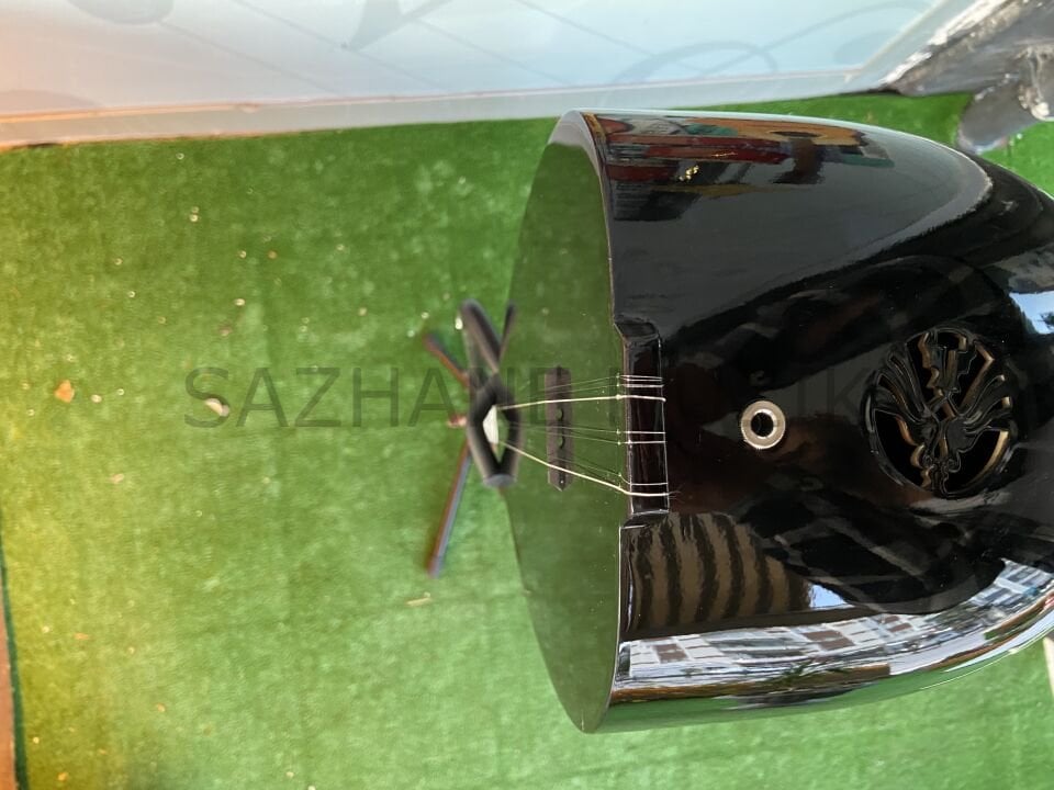 Siyah Orta Düzey Jack Girişli Kısa Sap Kompozit Bağlama (Kılıf-Yedek Tel -Tezene)