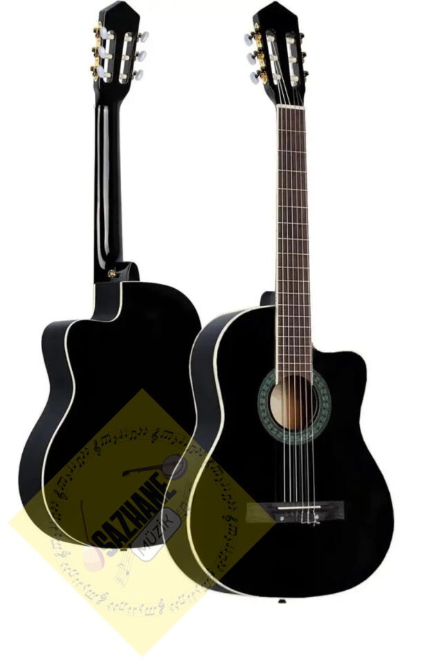 Sap Ayarlı Orta Kalite 4/4 Klasik Gitar Seti Kesik Kasa
