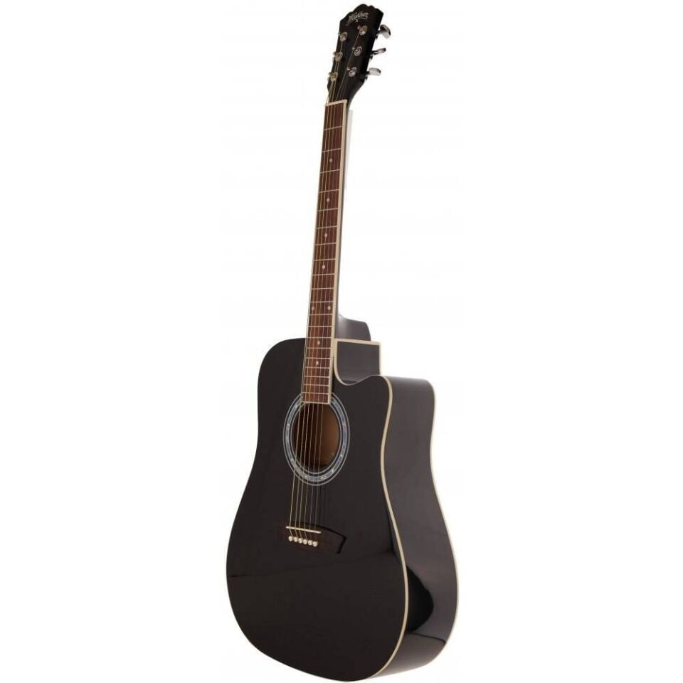 Elektro Akustik Gitar Full Set Washburn-Gitar-Kılıf-Amfi-Kablo-Pena-Kapo-Tuner