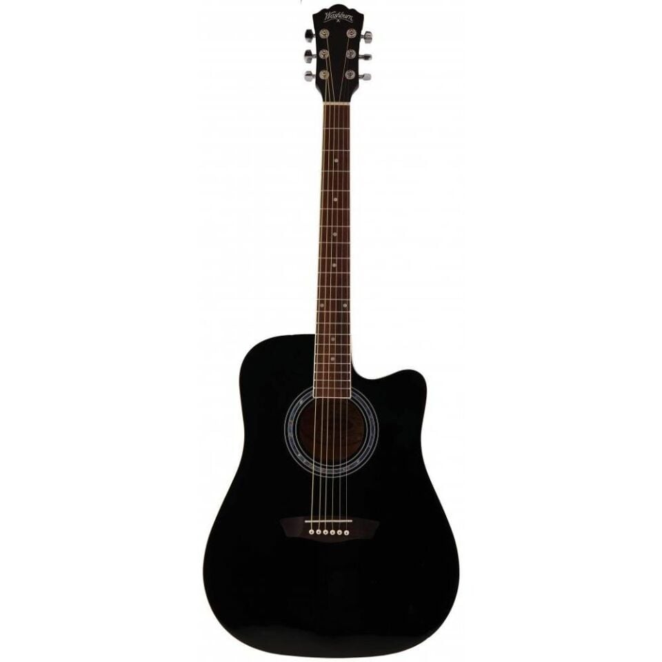 Elektro Akustik Gitar Full Set Washburn-Gitar-Kılıf-Amfi-Kablo-Pena-Kapo-Tuner