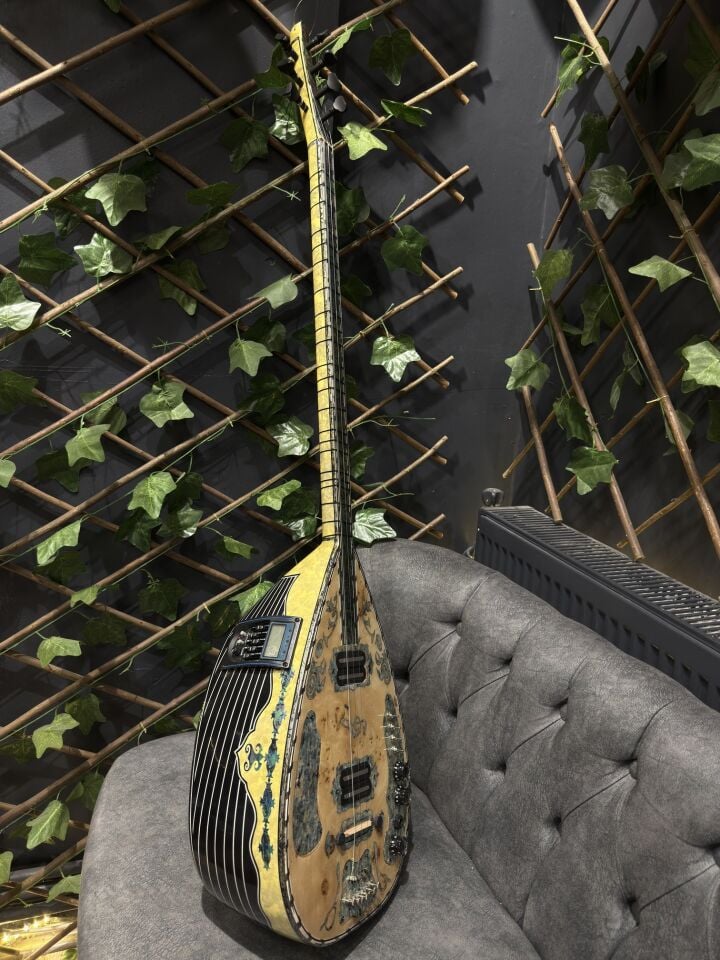 Yarım Kasa İşlemeli Profesyonel Elektro Bağlama (Soft Case Dahil)