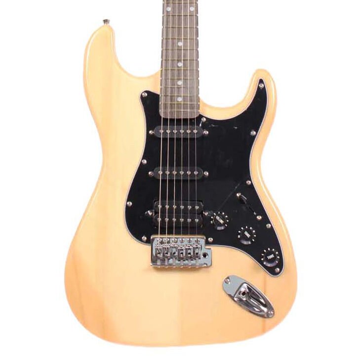 Strat Kasa Hss Manyetik AEG111-Natural Elektro Gitar(Kılıf-pena-kablo Dahil)