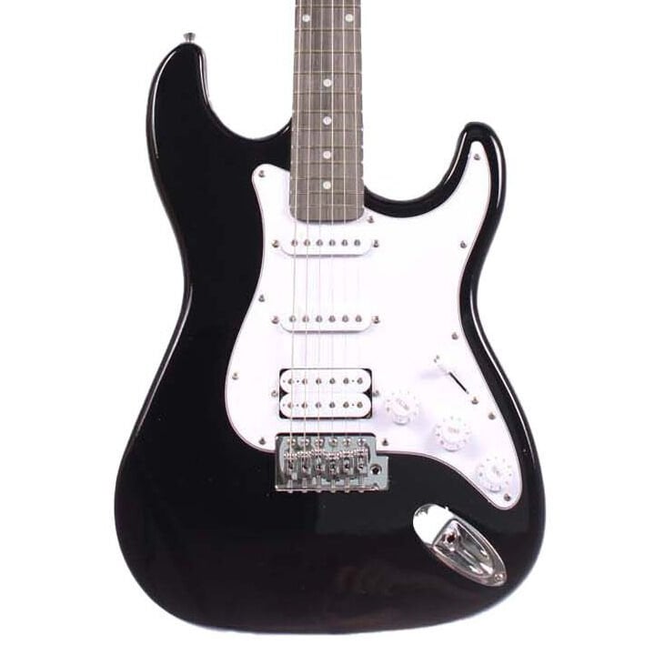 Strat Kasa Hss Manyetik AEG100 Siyah Elektro Gitar(Kılıf-pena-kablo Dahil)