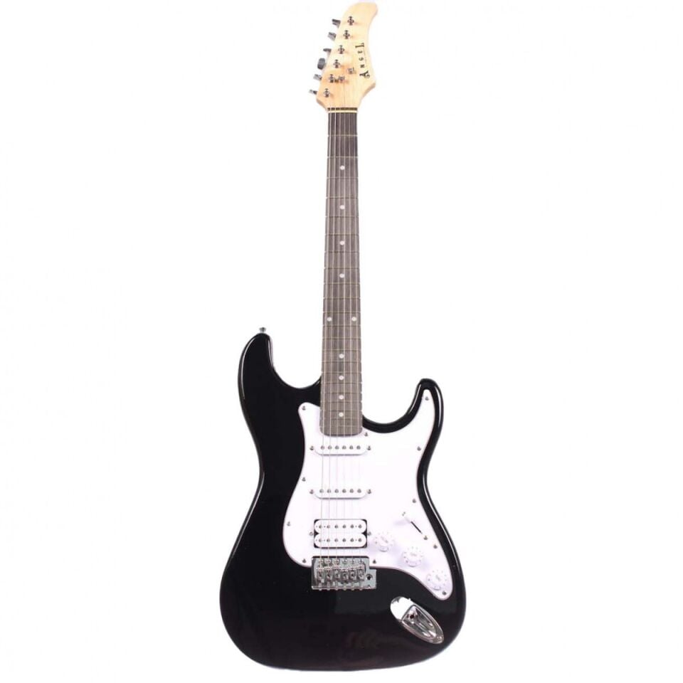 Strat Kasa Hss Manyetik AEG100 Siyah Elektro Gitar(Kılıf-pena-kablo Dahil)