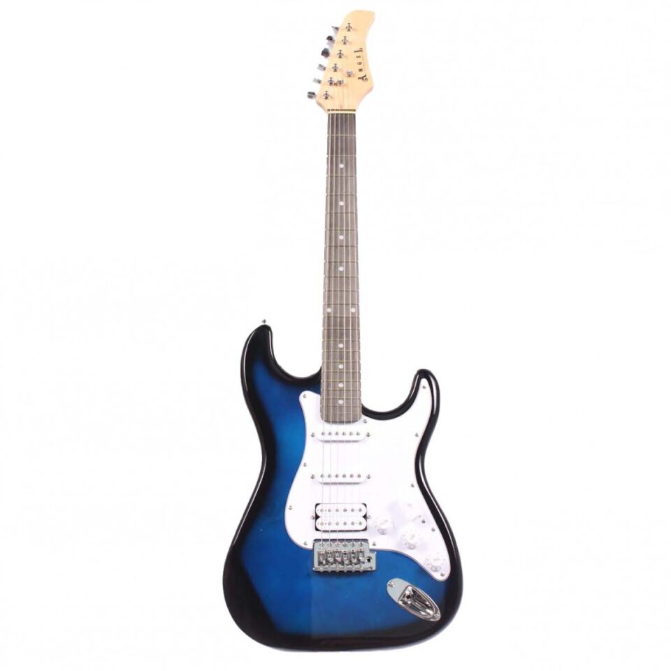 Strat Kasa Hss Manyetik AEG100 Mavi Elektro Gitar(Kılıf-pena-kablo Dahil)