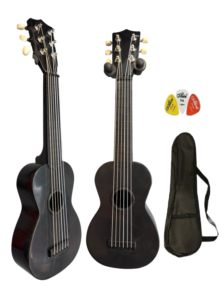 Kompozit Siyah 54cm Çocuk Gitarı 6 Telli 4-10 Yaş