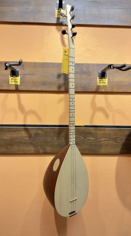 Uzun Sap Profesyonel Maun Tekne Bağlama ( Soft Case Dahil)