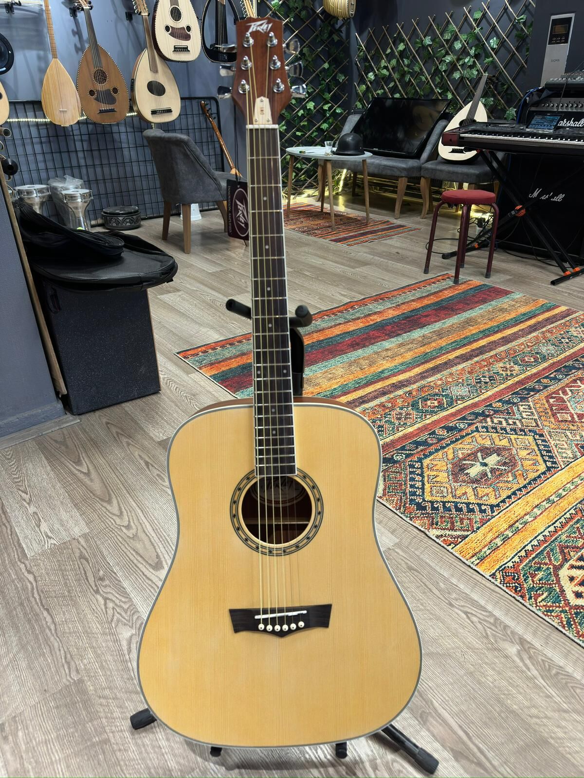 Peavey DW1 Jumbo Akustik Gitar ( Kılıf+Pena Dahil)