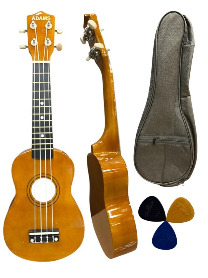 54 Cm Soprano Kahve Ukulele (Kılıf ve Pena Dahil)