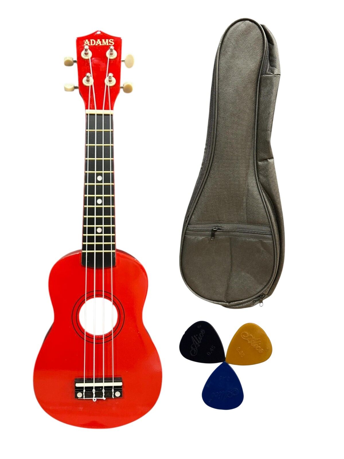 54 Cm Soprano Kırmızı Ukulele (Kılıf ve Pena Dahil)