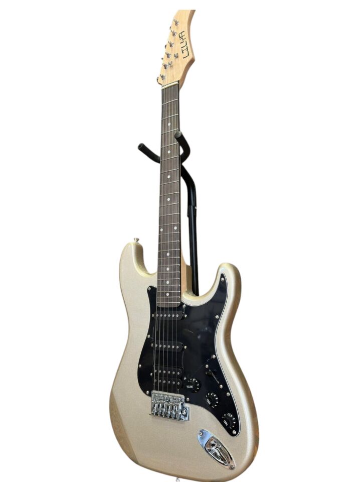 Strat Kasa Hss Manyetik Gri Elektro Gitar(Kılıf-pena-kablo Dahil)