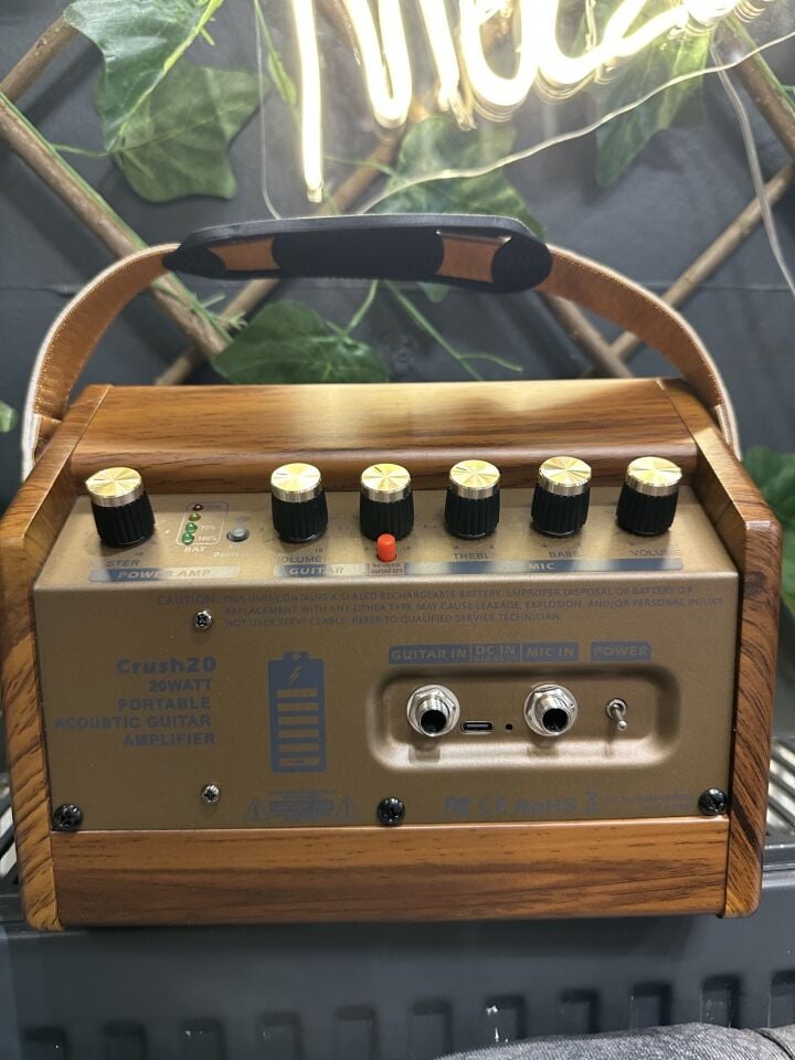 Crush20 20W Taşınabilir Şarjlı Amfi – Bluetooth , Mikrofon Girişli, Reverb Efektli, 2 Kanallı