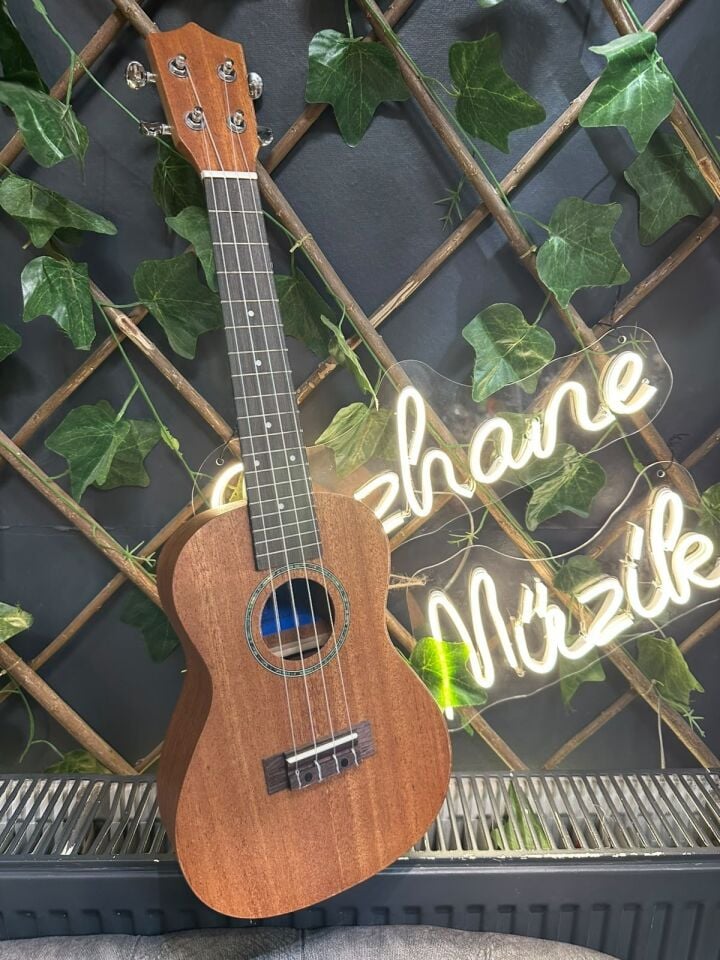 Concert Ukulele 23 İnç Maun Gövde 4 Telli Doğal Ahşap Ukulele